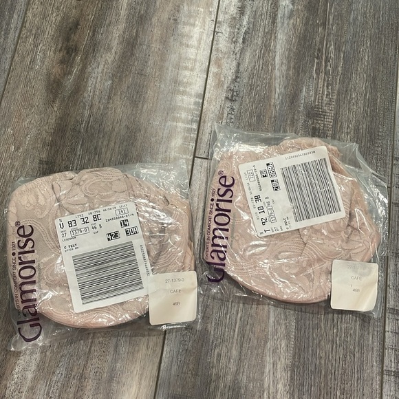 Glamorise Wonderwire Front Close Cafe Lace Bra Lot NEW 46B - Picture 2 of 4